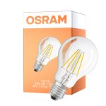 Osram Classic LED E27 Pear Filament Clear 4W 470lm - 865 Daylight | Replaces 40W