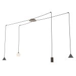 Emibig Pendant Fuji Steel Black | Suitable for 1x E14 - Max 10W, 1x GU10 - Max 10W, 2x GX53 - Max 10W