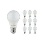 Multipack 10x Noxion Lucent Classic LED E27 Pear Frosted 8W 806lm - 827 Extra Warm White | Replaces 60W