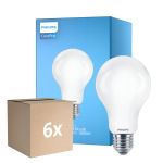 Multipack 6x Philips Corepro LED Bulb E27 Pear Frosted 17.5W 2452lm - 840 Cool White | Replaces 150W