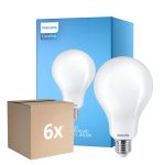 Multipack 6x Philips Corepro LED Bulb E27 Pear Frosted 23W 3452lm - 840 Cool White | Replaces 200W