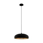 Eglo Pendant Moga 1 Steel Black Copper | IP20 - Suitable for 1x E27 