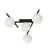 Emibig Ceiling Light Smart Steel Black | Suitable for 4x E14 - Max 10W