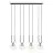 Emibig Pendant Glam Steel Black | Suitable for 4x E14 - Max 10W
