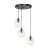 Emibig Pendant Cosmo Steel Black | Suitable for 3x E14 - Max 10W
