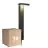 Multipack 3x Nordlux Solar Pedestal Lamp Rica Square Stainless Steel Black 4.5W 380lm - 830 Warm White |Motion And Light Sensor