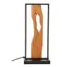 Brilliant Table Lamp Chaumont Aluminium Metal Wood Black 8W 940lm - 830 Warm White