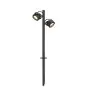 SLV Sitra 360 Spike Light Aluminium Grey | Outdoor - IP44 - Suitable for 2x GX53 