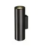SLV Enola B Wall Light Aluminium Black Round | Suitable for 2x GU10 