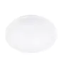 Eglo Wall and Ceiling Light Frania-S Steel White 18W 1850lm - 840 Cool White | IP44 
