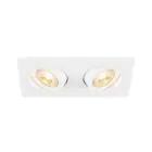 SLV New Tria 155 Spot Aluminium White Square | Suitable for 2x GU10 