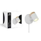 D'Lite Wall Light Beitem Frosted White FSC Wood | Suitable For 1x GU10