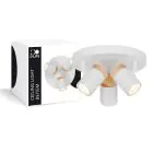 D'Lite Ceiling Light Beitem Frosted White FSC Wood | Suitable For 3x GU10