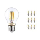 Multipack 10x Noxion Lucent LED E27 Pear Filament Clear 8.5W 1055lm - 827 Replacer for 75W