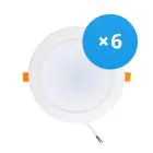 Multipack 6x Bright Choice LED Downlight 18W 1620lm 120D - 840 Cool White | Cutout 175mm - Replaces 2x18W