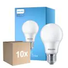 Multipack 10x Philips Corepro LED Bulb E27 Pear Frosted 8W 806lm - 827 Extra Warm White | Replaces 60W