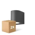 Multipack 2x D'Lite Wall Light Vossem Black | IP54 - Suitable For 1x GU10