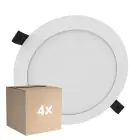 Multipack 4x Ledvance Downlight Slim Alu White 16W 1600lm 90D - 830 Warm White | Cutout 175mm - IP44 