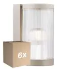 Multipack 6x Nordlux Coupar Wall Light Aluminium Sanded | IP54 - Suitable for E27