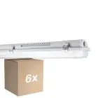 Multipack 6x Ledvance LED Damp Proof Housing MT Gen 3 IP65 | Suitable for 2x60cm LED Tube