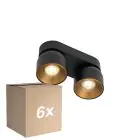 Multipack 6x Nordlux Pitcher Spot Metal Black | Suitable for 2x GU10
