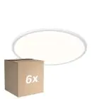 Multipack 6x Nordlux LED Ceiling Light Oja 42 White 24W 2200lm - 830-840 CCT | IP54 - Dimmable