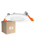 Multipack 6x Ledvance LED Downlight Slim Recess White 4.5W 240lm 110D - 840 Cool White | 85mm - Cutout 72mm