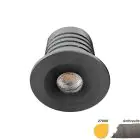EcoDim Recessed Spot Mini Anthracite 2.5W 155lm 30D - 827 Extra Warm White | 35mm - Cutout 28mm - IP67 - Dimmable