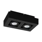 Eglo Ceiling Spot Mendoza Steel Black 9.4W 690lm - 830 Warm White | Dimmable - Suitable for 2x GU10