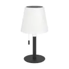 Eglo Table Lamp Montapalma Solar Steel Black 2W 190lm - 830 Warm White | IP54 - Dimmable - USB-C