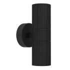 Eglo Wall Light Tomelloso Outdoor Aluminium Black Up & Down  | Suitable for 2x GU10